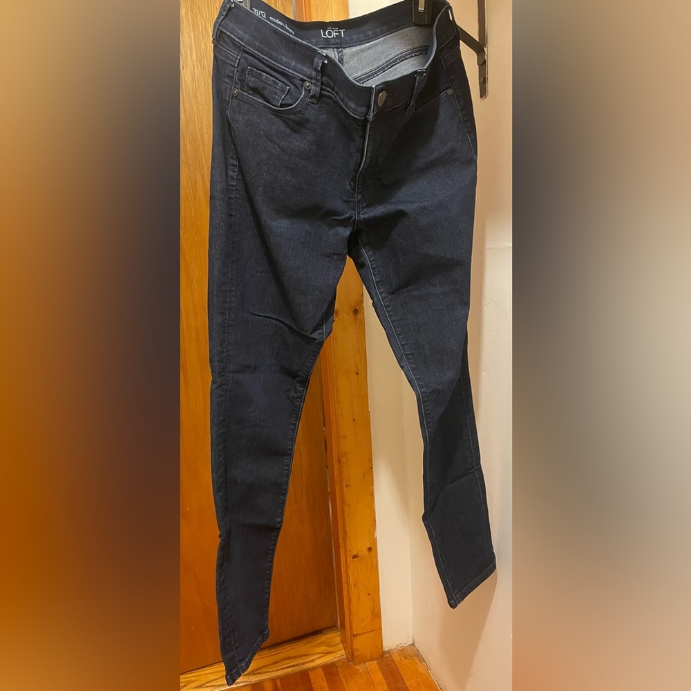 Women’s Loft Modern Skinny, Skinny Jeans Size 12 Black Great Condition